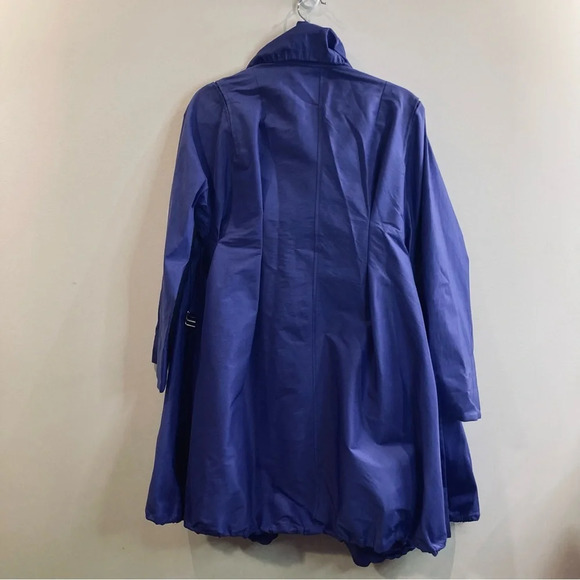SAMUEL DONG Sz L Bubble Hem Slouchy Neck Drawstring Collar & Waist Trenchcoat - Picture 11 of 12